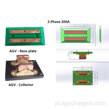 Sistemas de carregamento da bateria de 2 fases 60A AGV
